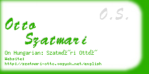 otto szatmari business card